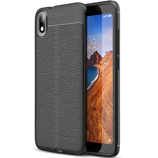 

TPU чехол фактурный (с имитацией кожи) для Xiaomi Redmi 7A Черный (is_00000032615_1)