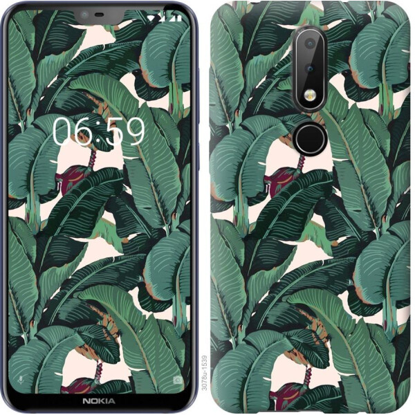 

Чехол на Nokia 6.1 Plus Банановые листья (04798)