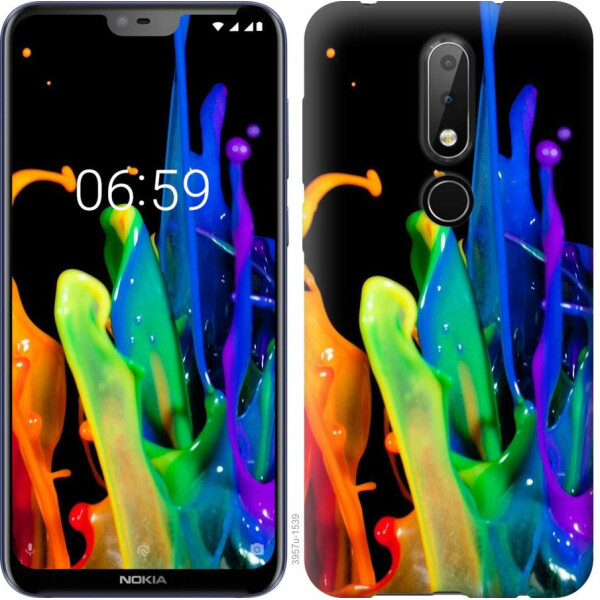 

Чехол на Nokia 6.1 Plus брызги краски (04798)