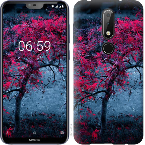 

Чехол на Nokia 6.1 Plus Дерево с яркими листьями (04798)