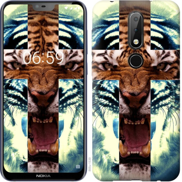 

Чехол на Nokia 6.1 Plus Злой тигр (04798)