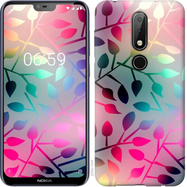 

Чехол на Nokia 6.1 Plus Листья (04798)