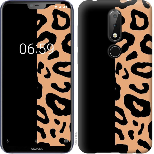 

Чехол на Nokia 6.1 Plus Пятна леопарда (04798)