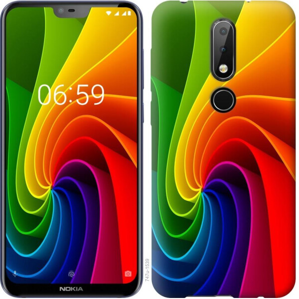 

Чехол на Nokia 6.1 Plus Радужный вихрь (04798)