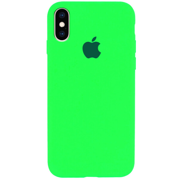

Чехол Silicone Case Full Protective (AA) для Apple iPhone X (5.8") / XS (5.8") Салатовый / Neon Green (is_00000032029_38)
