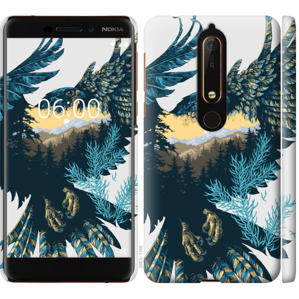 

Чехол на Nokia 6.1 Арт-орел на фоне природы (04798)