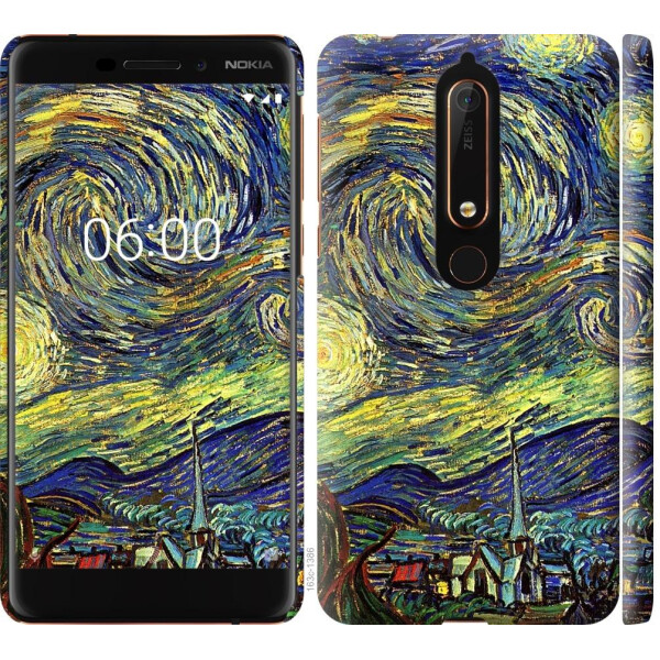 

Чехол на Nokia 6.1 Винсент Ван Гог. Звёздная ночь (04798)