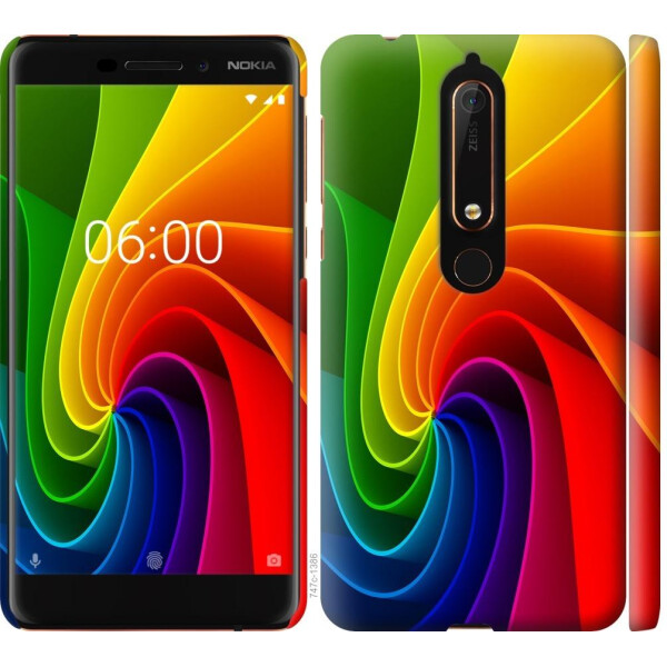 

Чехол на Nokia 6.1 Радужный вихрь (04798)