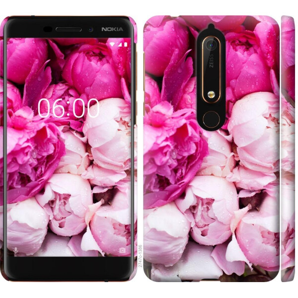

Чехол на Nokia 6.1 Розовые пионы (04798)