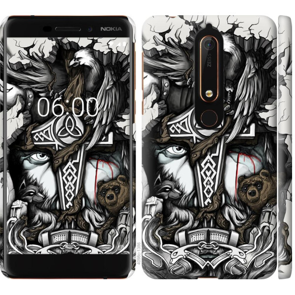 

Чехол на Nokia 6.1 Тату Викинг (04798)