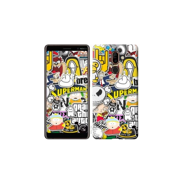

Чехол на Nokia 7 Plus Popular logos (04798)