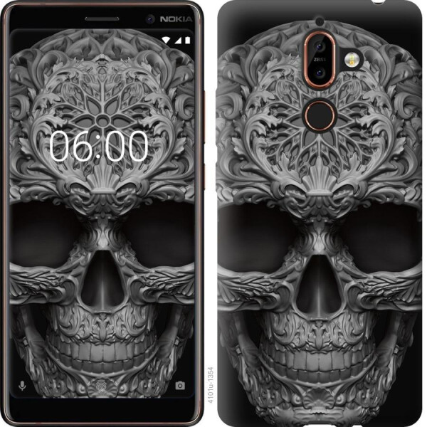 

Чехол на Nokia 7 Plus skull-ornament (04798)