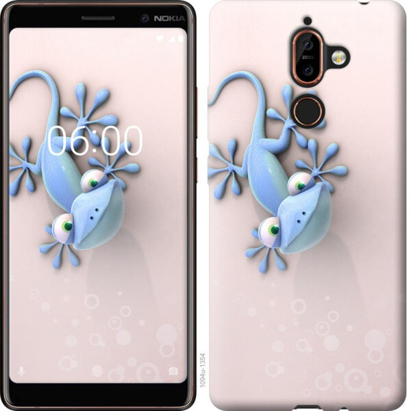 

Чехол на Nokia 7 Plus Геккончик (04798)