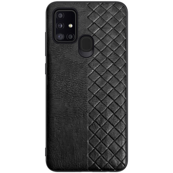 

Кожаная накладка WeaveSide (PU) для Samsung Galaxy A21s