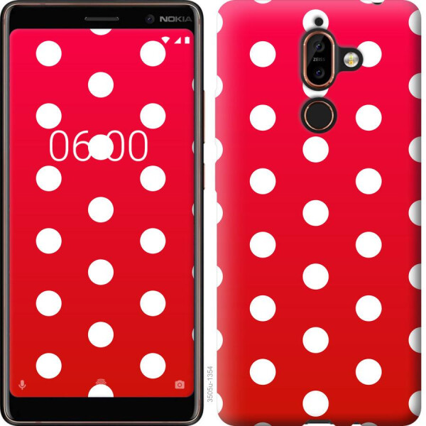 

Чехол на Nokia 7 Plus Градиент, Горошек (04798)