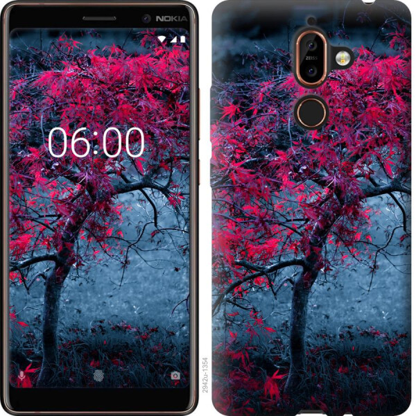 

Чехол на Nokia 7 Plus Дерево с яркими листьями (04798)