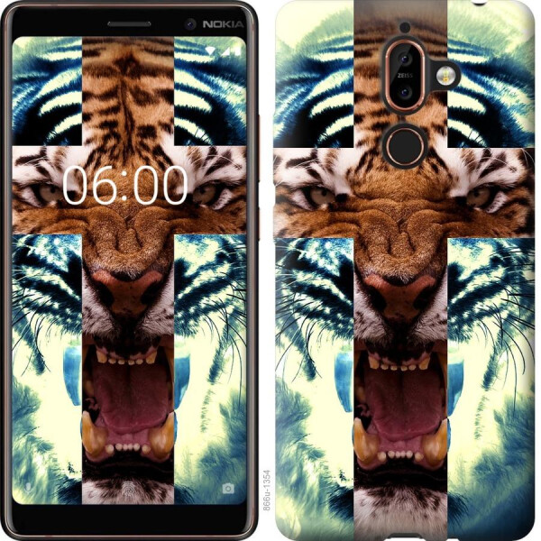 

Чехол на Nokia 7 Plus Злой тигр (04798)