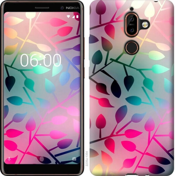 

Чехол на Nokia 7 Plus Листья (04798)