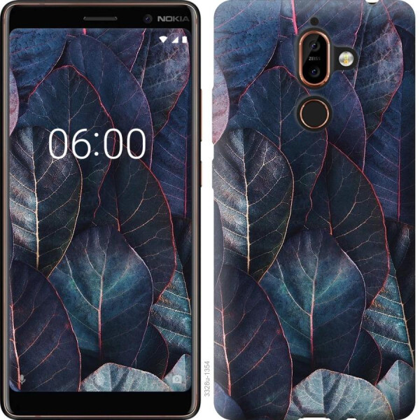 

Чехол на Nokia 7 Plus Листья v3 (04798)
