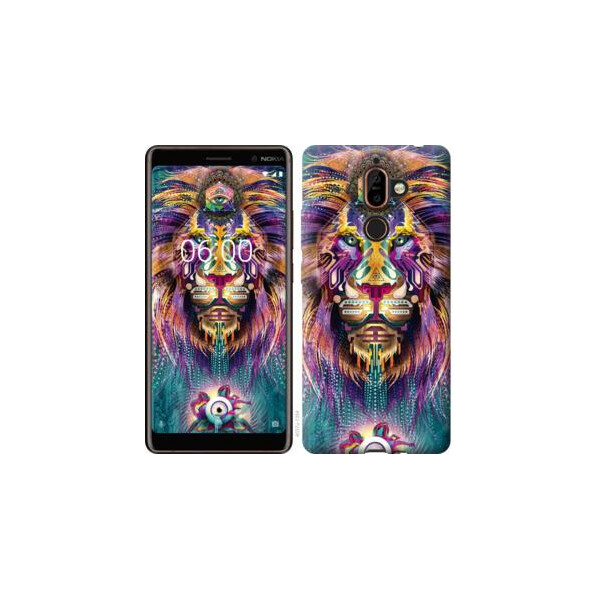 

Чехол на Nokia 7 Plus Люминесцентный лев (04798)