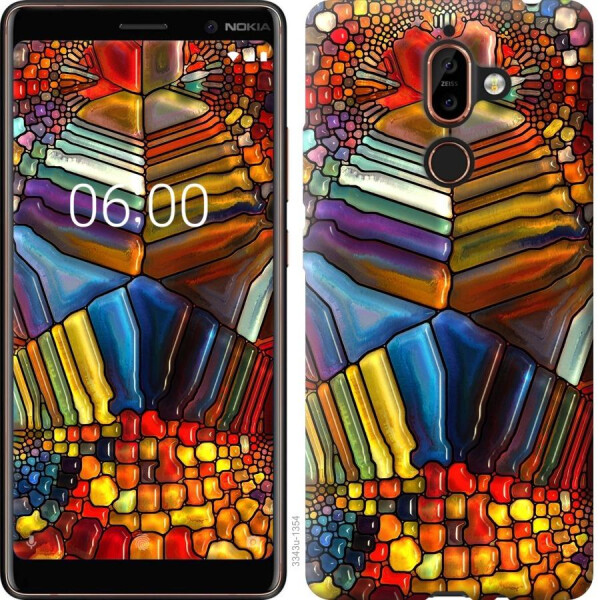 

Чехол на Nokia 7 Plus Разноцветный витраж (04798)