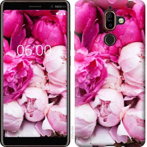 

Чехол на Nokia 7 Plus Розовые пионы (04798)