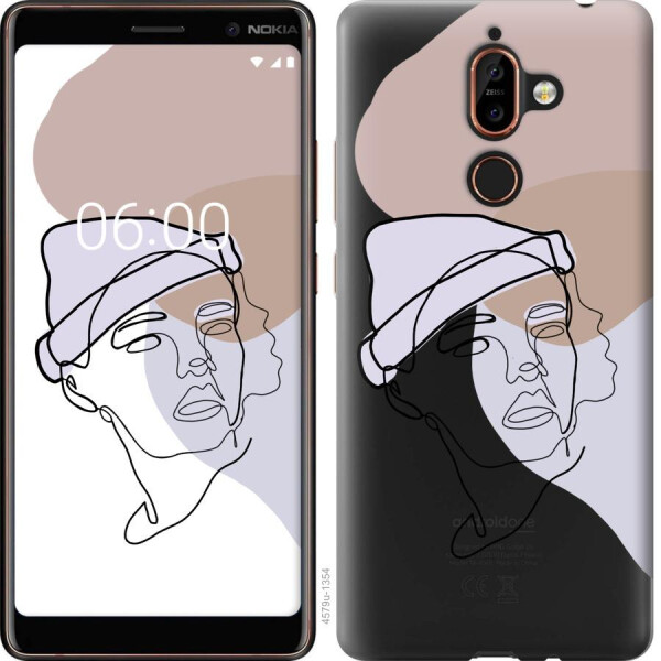 

Чехол на Nokia 7 Plus Силуэт (04798)