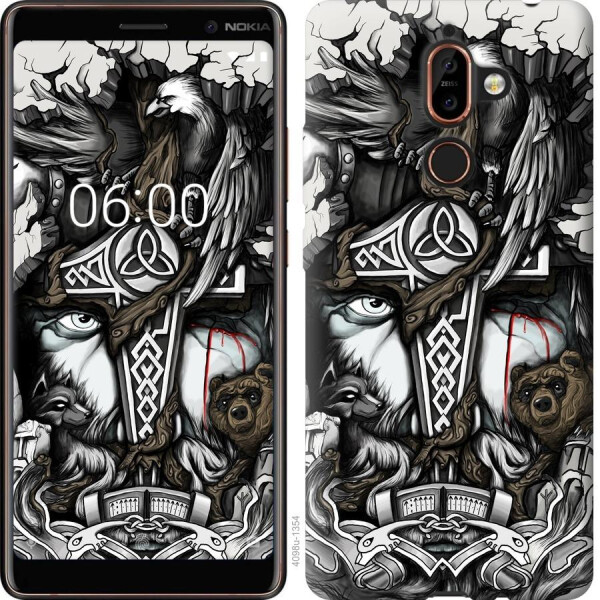 

Чехол на Nokia 7 Plus Тату Викинг (04798)
