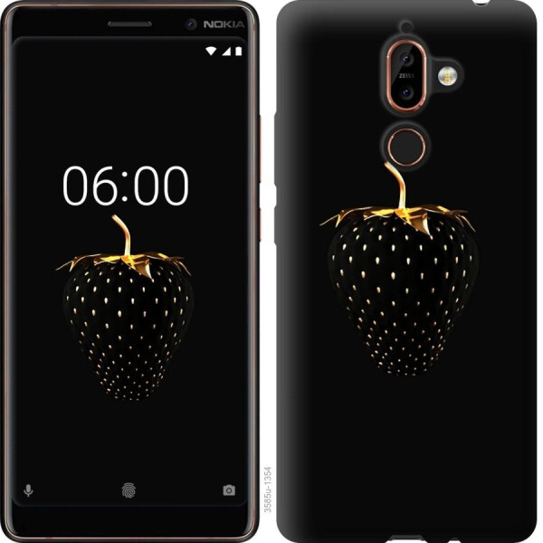 

Чехол на Nokia 7 Plus Черная клубника (04798)