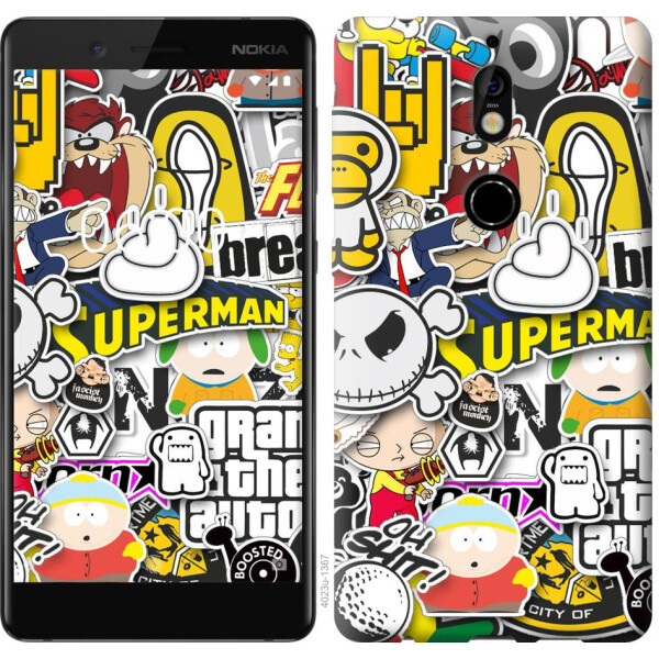 

Чехол на Nokia 7 Popular logos (04798)