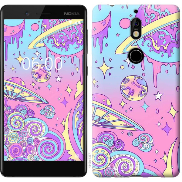 

Чехол на Nokia 7 Розовая галактика (04798)