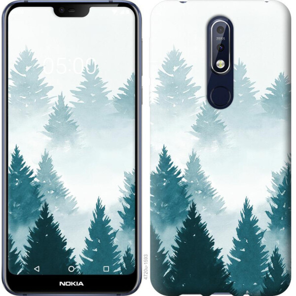 

Чехол на Nokia 7.1 Акварельные Елки (04798)