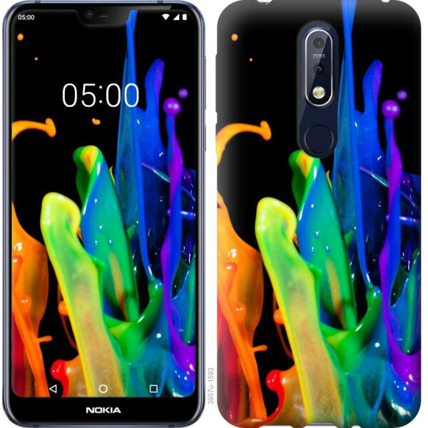 

Чехол на Nokia 7.1 брызги краски (04798)