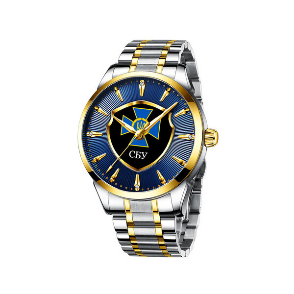 

Наручные часы Chronte с логотипом СБУ Silver-Gold-Blue-Black