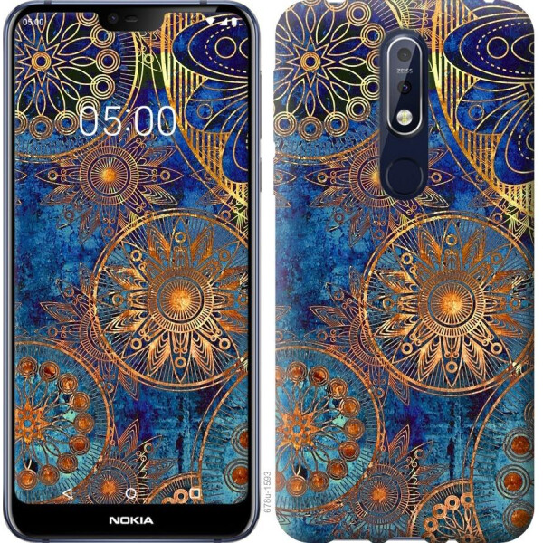 

Чехол на Nokia 7.1 Золотой узор (04798)