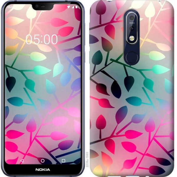 

Чехол на Nokia 7.1 Листья (04798)