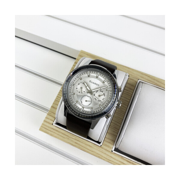 

Наручные часы Guardo 012287-2 Brown-Silver-White