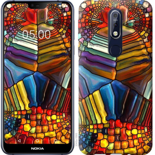 

Чехол на Nokia 7.1 Разноцветный витраж (04798)