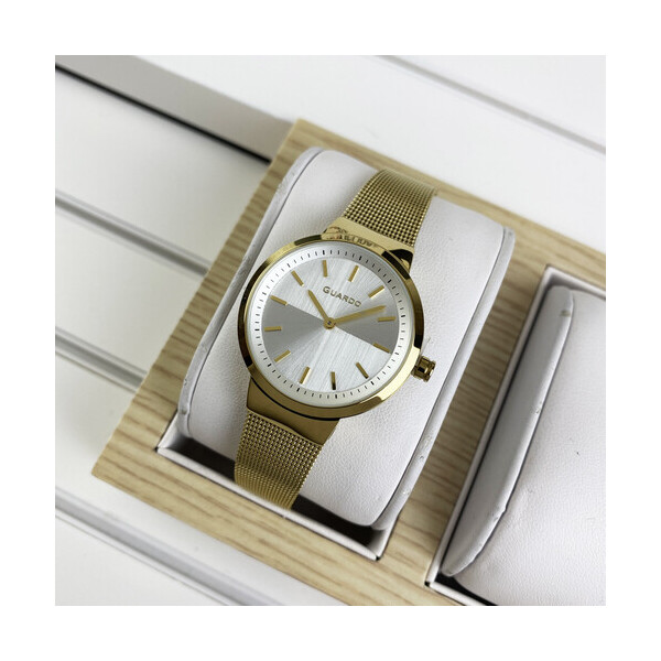 

Наручные часы Guardo B01281-4 Gold-White