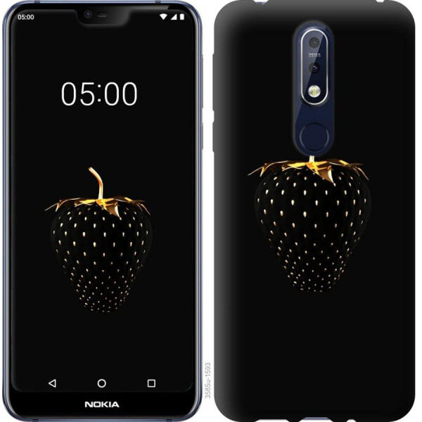 

Чехол на Nokia 7.1 Черная клубника (04798)