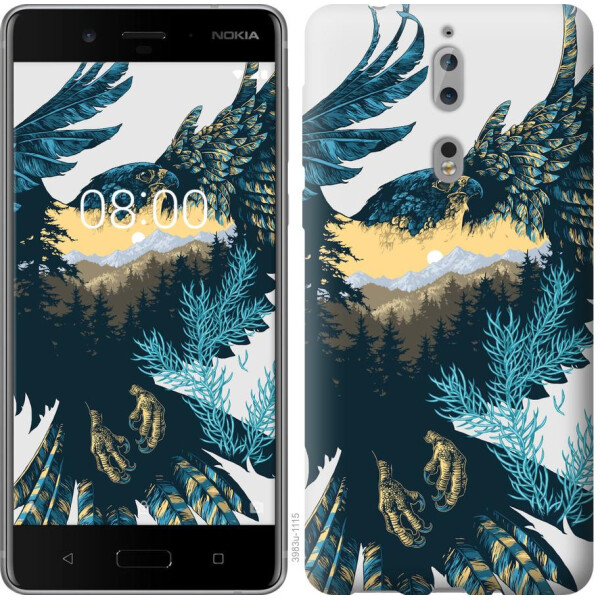 

Чехол на Nokia 8 Арт-орел на фоне природы (04798)