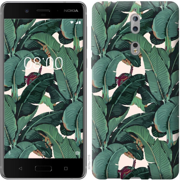

Чехол на Nokia 8 Банановые листья (04798)