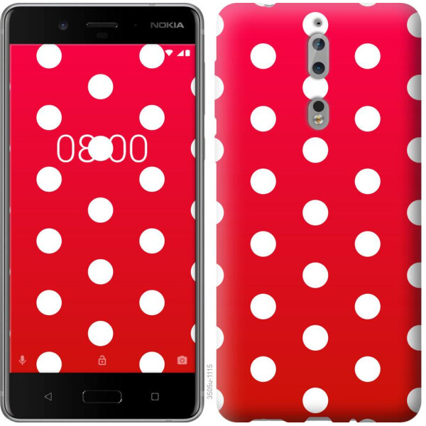 

Чехол на Nokia 8 Градиент, Горошек (04798)