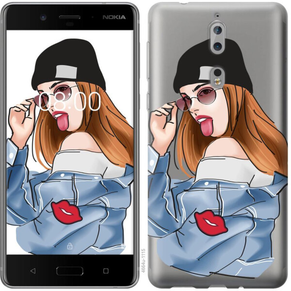 

Чехол на Nokia 8 Девушка v3 (04798)