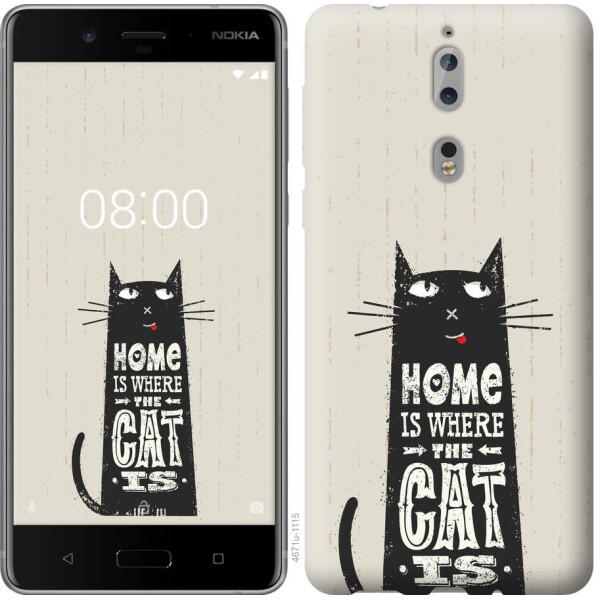 

Чехол на Nokia 8 Кот (04798)