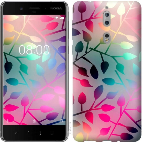 

Чехол на Nokia 8 Листья (04798)