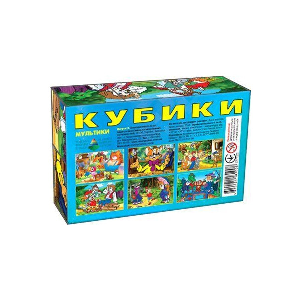 

Кубики "Мультики", 6 кубиков 81008