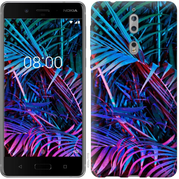 

Чехол на Nokia 8 Папоротник под ультрафиолетом (04798)