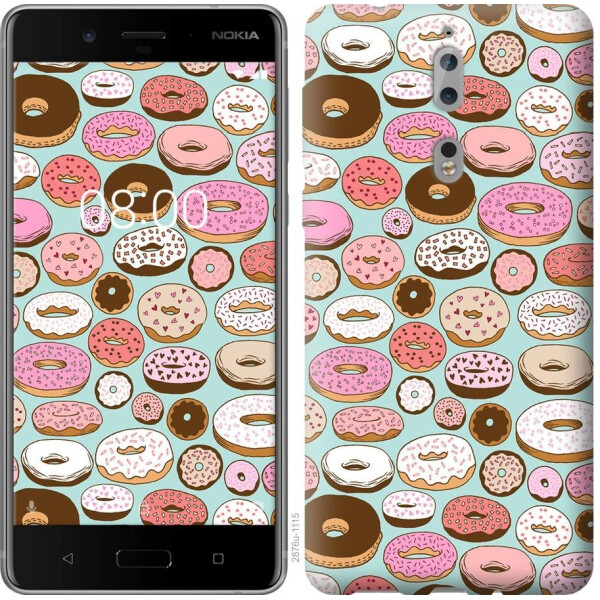 

Чехол на Nokia 8 Пончики в глазури (04798)