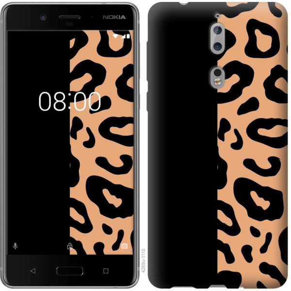 

Чехол на Nokia 8 Пятна леопарда (04798)